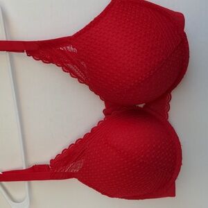 Audon 40DD Plunge Coverage Push Up Lace Bra
